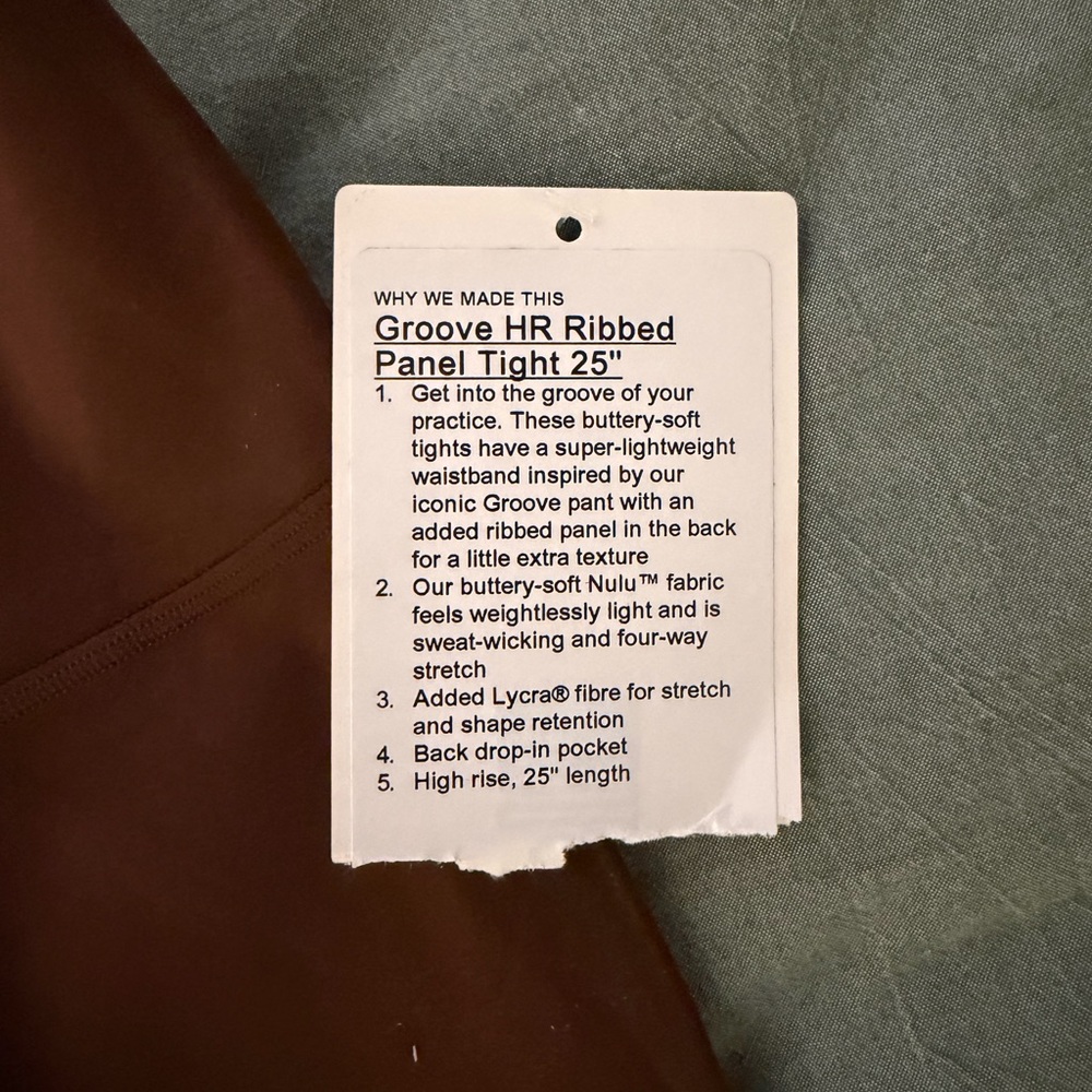 Lululemon Groove High-Rise Ribbed Panel Tight 25"
Lava Cake - Picture 4 of 8